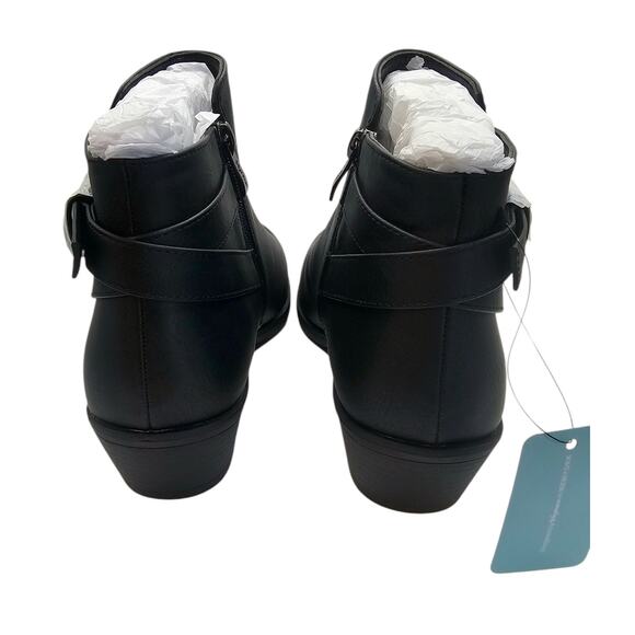 Vepose Black 911 Classic Ankle Boot with Zipper and Low Heel - Picture 6 of 9